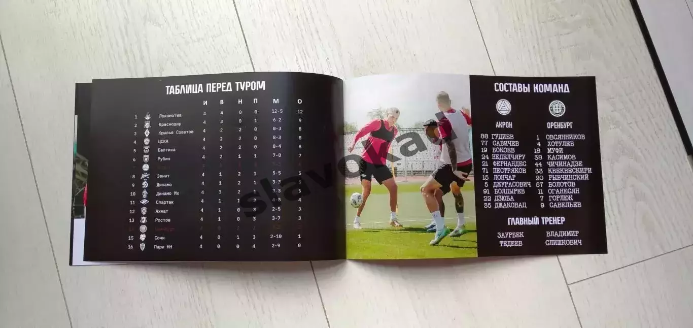 Акрон Тольятти - ФК Оренбург 17.08.2025 РПЛ - официальная программка 5