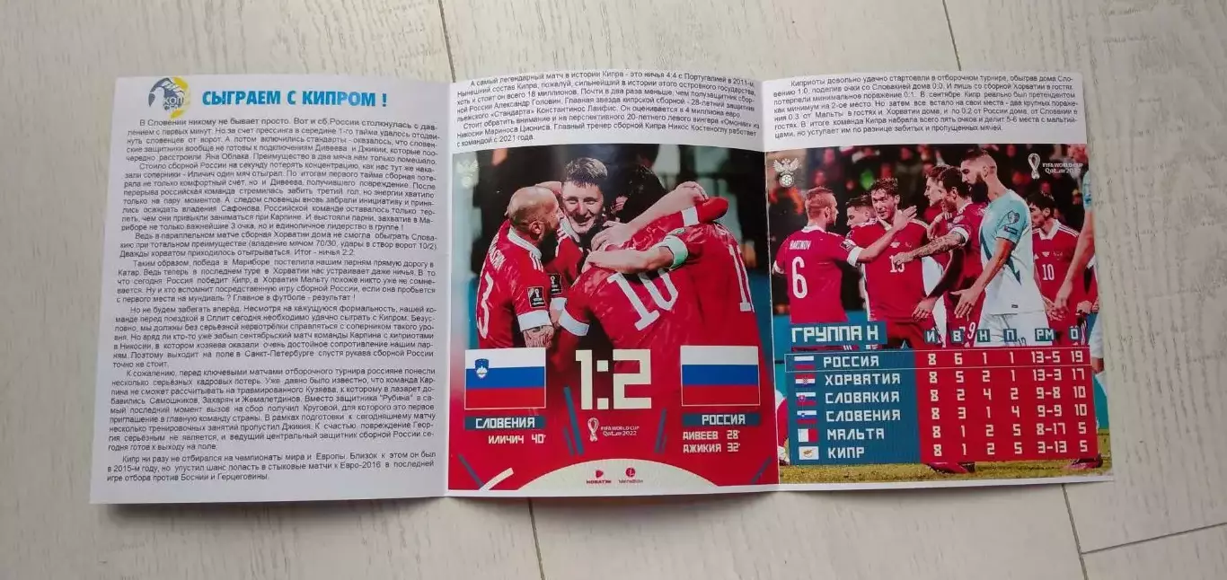 Россия - Кипр 11.11.2021 - отбор ЧМ-2022 в Катаре - выпуск № 18 1