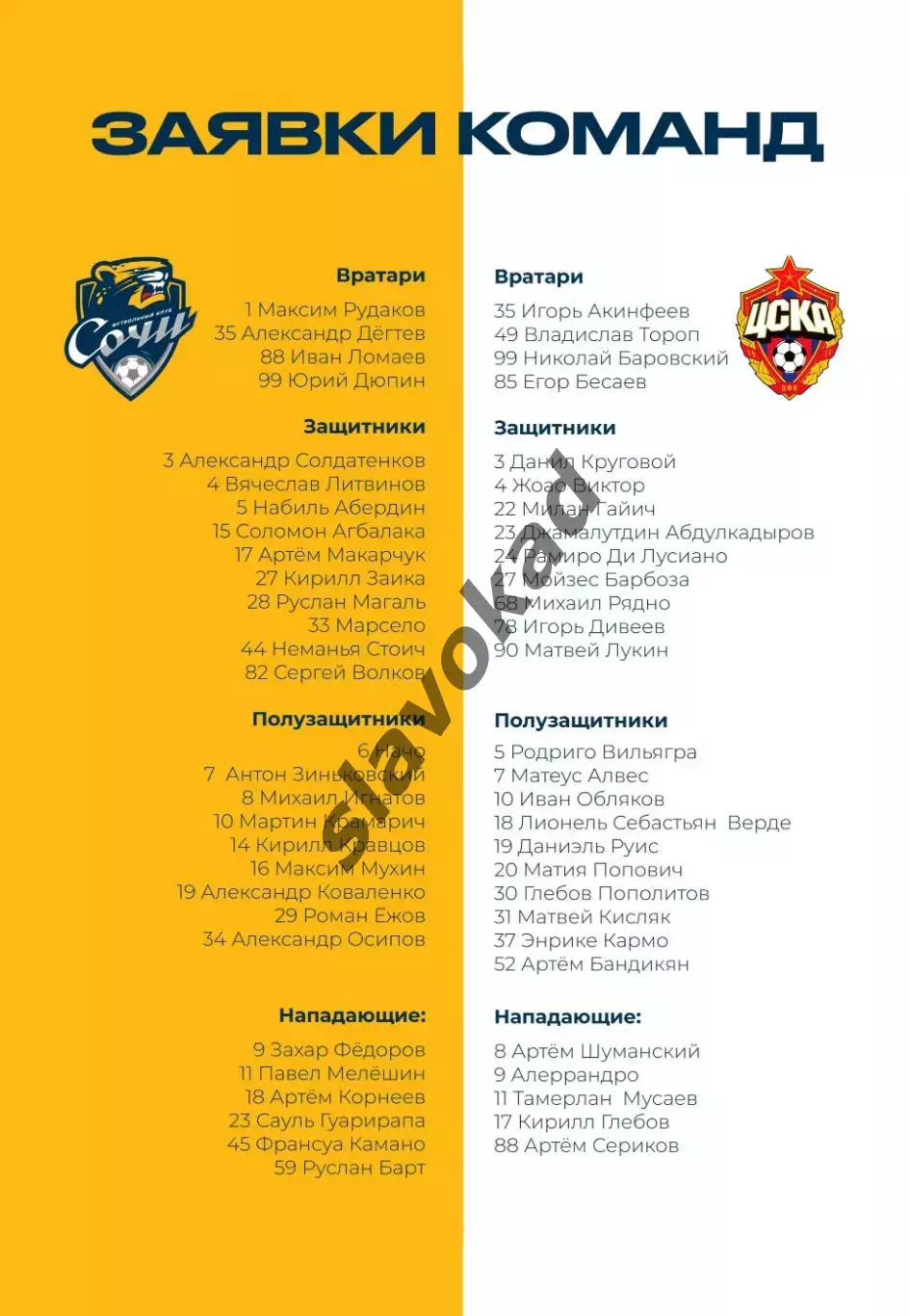 ФК Сочи - ЦСКА Москва 22.09.2025 - официальная программа (исправлены все ошибки) 4