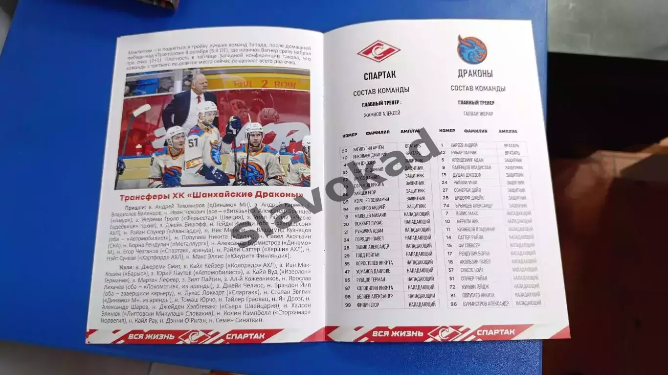 Спартак Москва - Шанхайские Драконы 07.10.2025 - официальная программа № 9 3