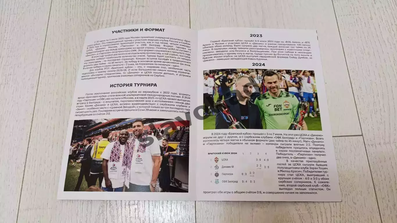 ЦСКА / Динамо Москва - Партизан Сербия / ОФК Белград 2025 - Братский Кубок 1