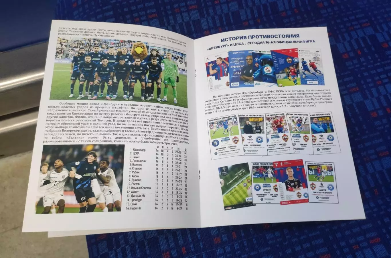 ЦСКА Москва - ФК Оренбург 29.11.2025 - спец. выпуск GAZOVIK ON ТОUR № 21 (214) 4