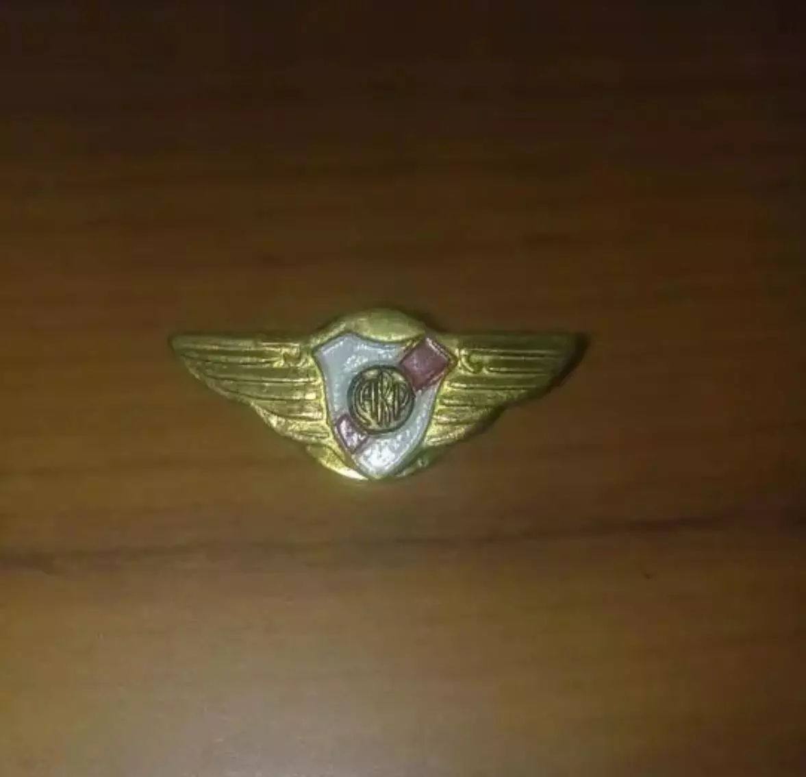 Знак футбол. Ривер Плейт Аргентина (заколка-зажим)