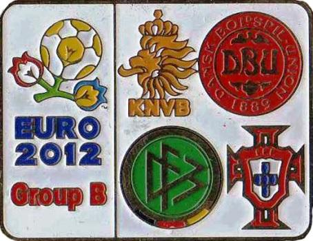 Знак футбол. Евро 2012. Группа B. Нидерланды, Дания, Германия, Португалия