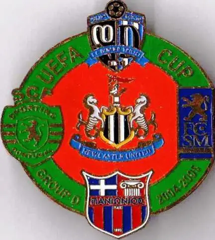 Знак футбол. Ньюкасл - Динамо Тбилиси - Панионис - Сошо - Спортинг 2004
