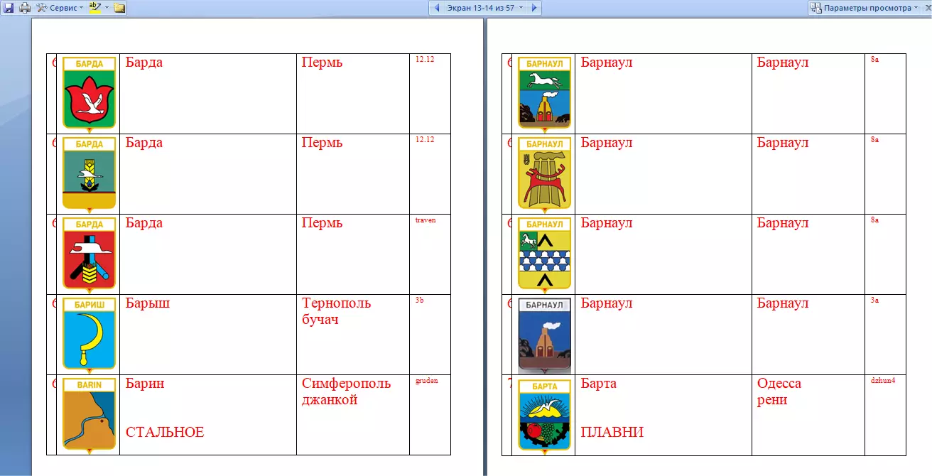 Знак. Герб Геральдика город.На выбор, цена за 1 (названия на букву Б) часть 7