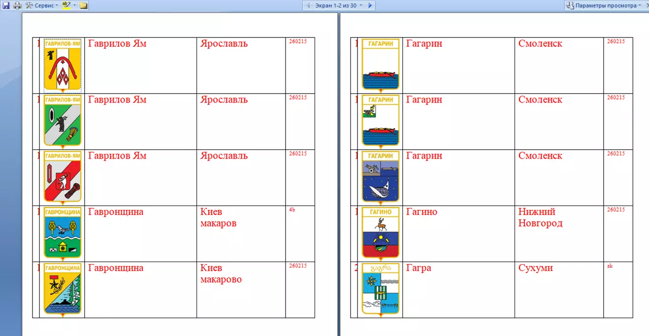 Знак. Герб Геральдика город.На выбор, цена за 1 (названия на букву Г) часть 2