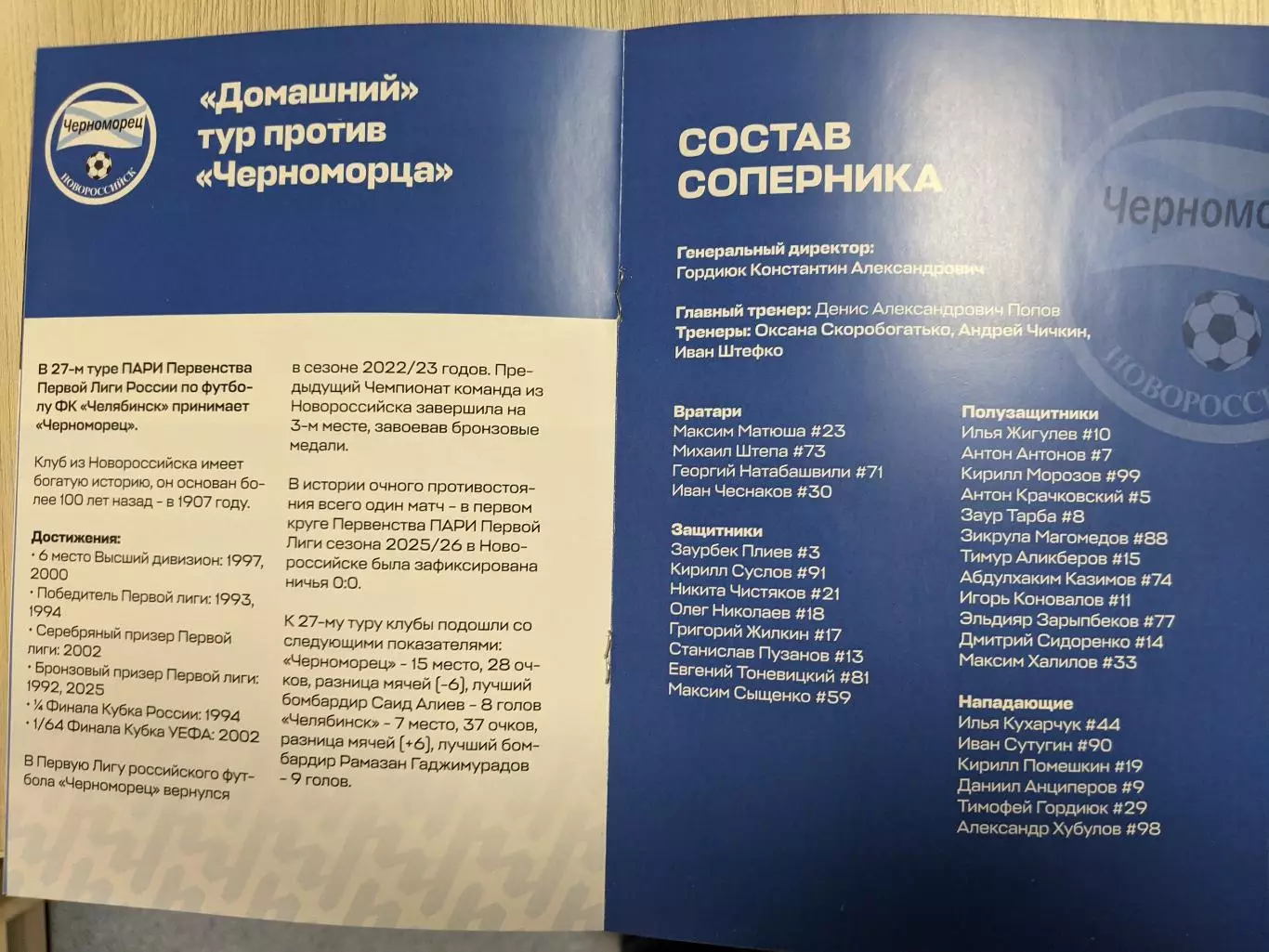 ФК Челябинск - Черноморец Новороссийск 03.04.2026 4