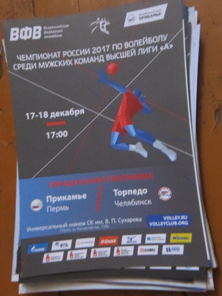 Прикамье Пермь - Торпедо Челябинск 17-18.12.2016 г.