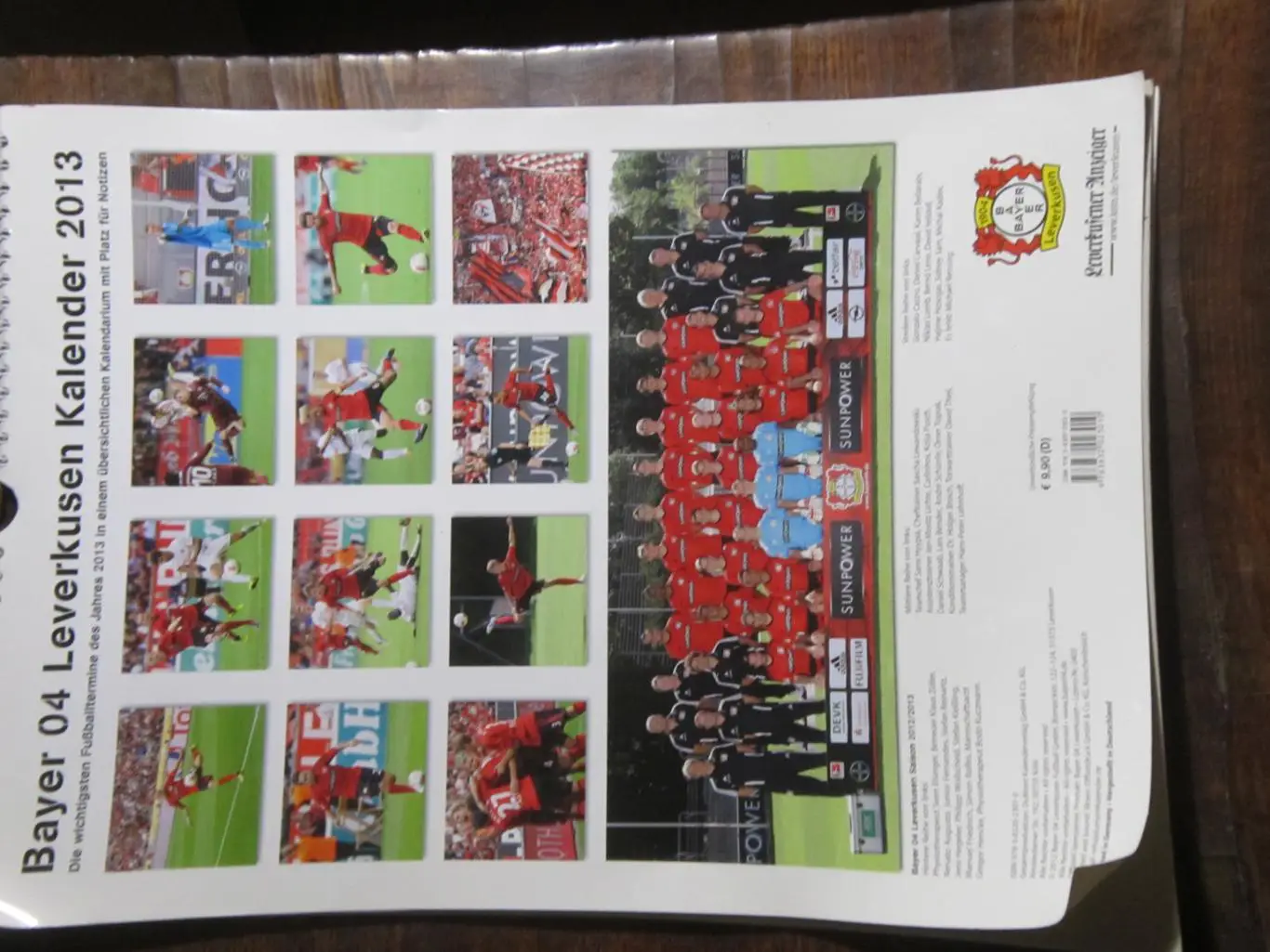 Календарь перекидной настенный Байер Леверкузен (Германия( 2013 г 2