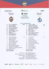 Стартовый протокол матча ПФК ЦСКА(М) - Динамо(Москва) 6.04.2025