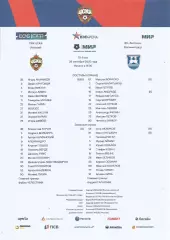 Стартовый протокол матча ПФК ЦСКА(Москва) - ФК Балтика(Калининград) 28.09.2025