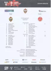 Стартовый протокол матча ПФК ЦСКА(Москва) - ФК Акрон(Тольятти) 21.10.2025