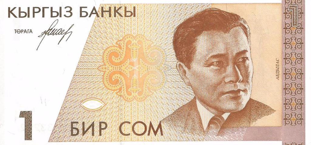 Банкнота 1 сом. Киргизия, 1994. AD4533292
