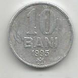 Монета 10 бани. Молдова, 1995