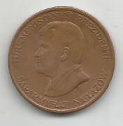 Монета 5 тенге. Туркменистан, 1993 1