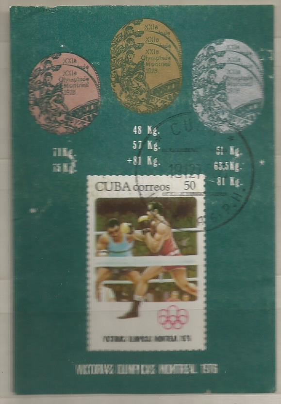 Блок: Летние олимпийские игры, бокс, Монреаль 1976. Куба