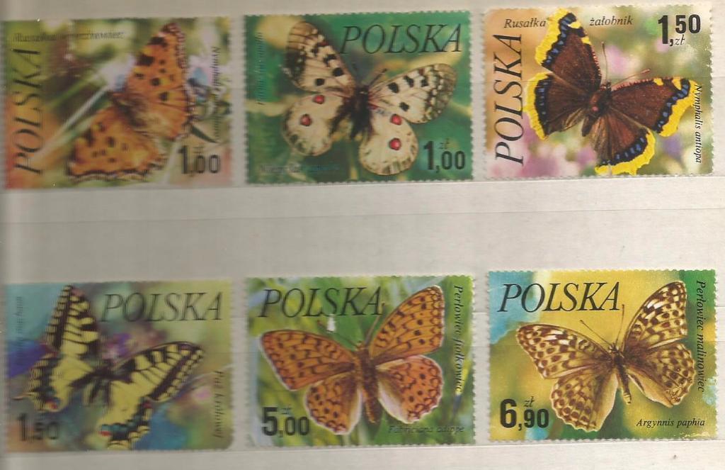Марки: Бабочки. Польша