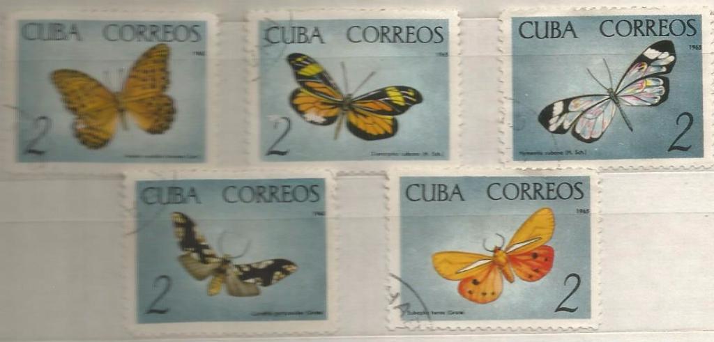 Марки: Бабочки. Куба