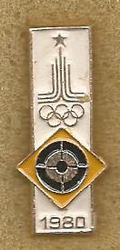Значок. Олимпиада-1980. Стрельба пулевая