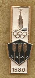 Значок. Олимпиада-1980. Гребля