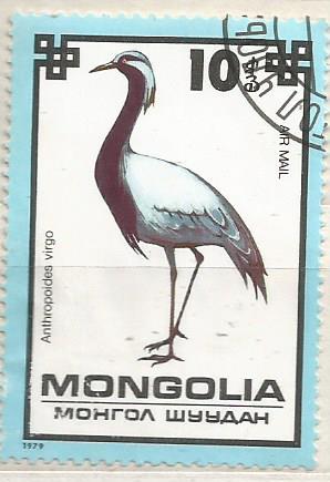 Марки: Журавль-красавка. Монголия