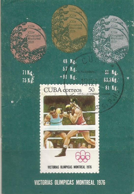 Марки. Блок: Спорт. Летние олимпийские игры. Монреаль-76. Куба