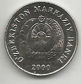 Монета 1 сум. Узбекистан, 2000 1