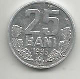 Монета 25 бани. Молдова, 1995