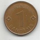 Монета 1 сантим. Латвия, 1997