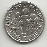 Монета 1 дайм (10 центов). США, 1987. (Рузвельд) 1