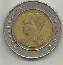 Монета 10 бат. Таиланд