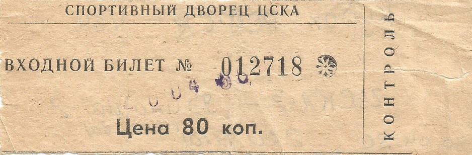 Билет. Футбол. ЦСКА-2(Москва) - Динамо-2(Москва) 20.04.1986. 1/64 кубка РСФСР