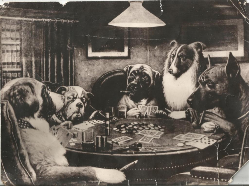 Фото. Собаки играющие в покер. Кассиус Кулидж