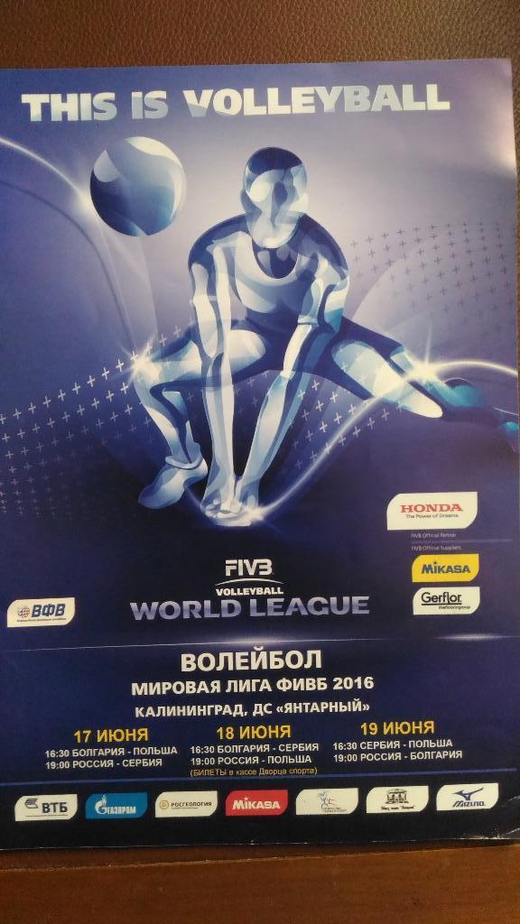 Программа к Мировой лиге по волейболу 2016 (Россия)
