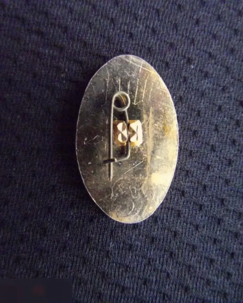 М ЗНАЧОК СССР УССР УКРАИНА ФУТБОЛ ФК ФУТБОЛЬНЫЙ КЛУБ КАРПАТЫ ЛЬВОВ ЛЕВ ЗОЛОТИСТЫЙ 16х27mm 2-й 5