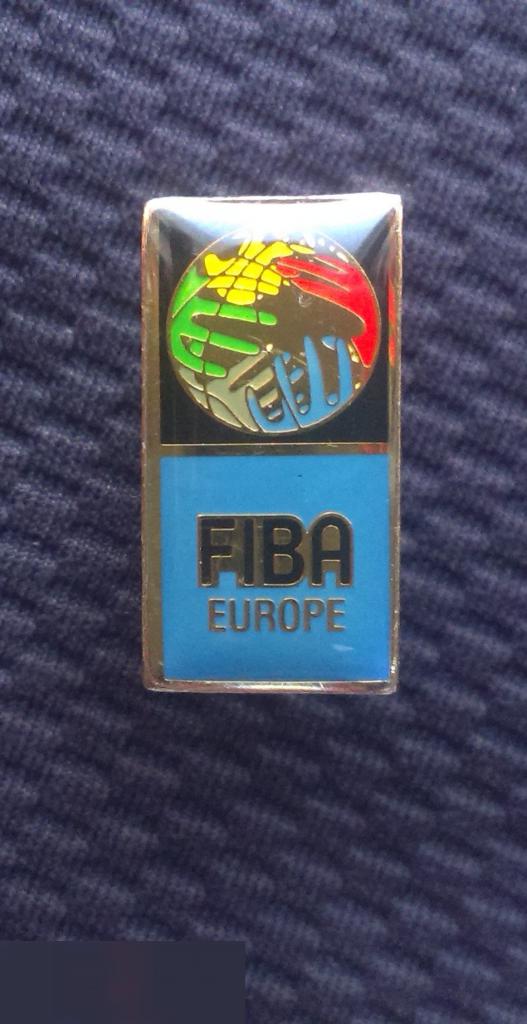 М ЗНАЧОК ИНОСТРАННЫЙ ТЯЖЕЛЫЙ 12х24mm ЦАНГА FIBA EUROPE ФИБА МЕЖДУНАРОДНАЯ ФЕДЕРА 3