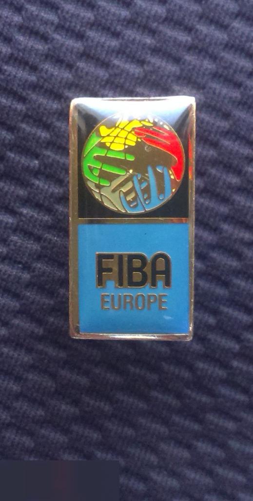 М ЗНАЧОК ИНОСТРАННЫЙ ТЯЖЕЛЫЙ 12х24mm ЦАНГА FIBA EUROPE ФИБА МЕЖДУНАРОДНАЯ ФЕДЕРА 4