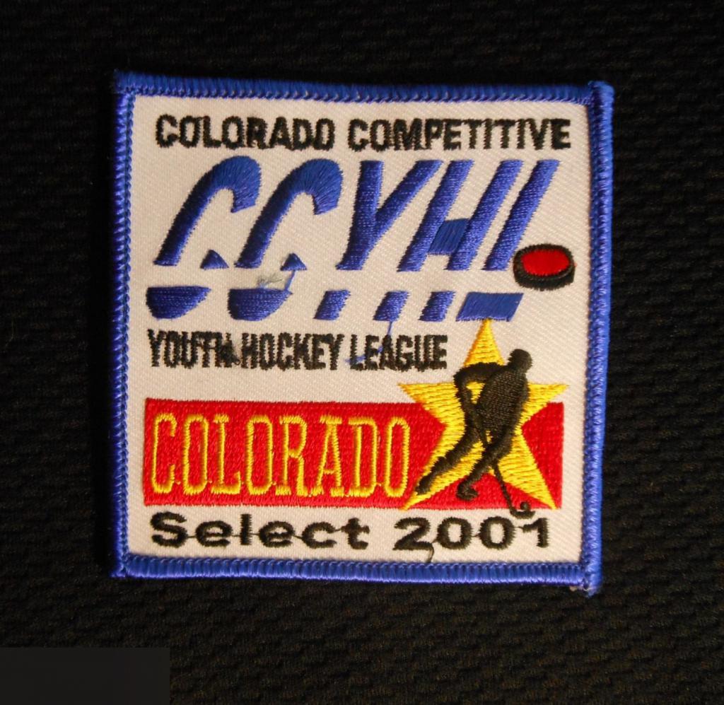 М НАШИВКА ШЕВРОН США КОЛОРАДО МОЛОДЕЖНАЯ ХОККЕЙНАЯ ЛИГА ХОККЕЙ CCYHL COLORADO 2001 78х78mm