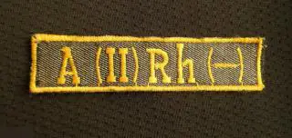 М ШЕВРОН ОРИГИНАЛ ШЕВРОН НАШИВКА ЭМБЛЕМА НА ГРУДЬ ВЫШИТАЯ НИТКАМИ АРМИЯ ГРУППА КРОВИ A(II) Rh(-)