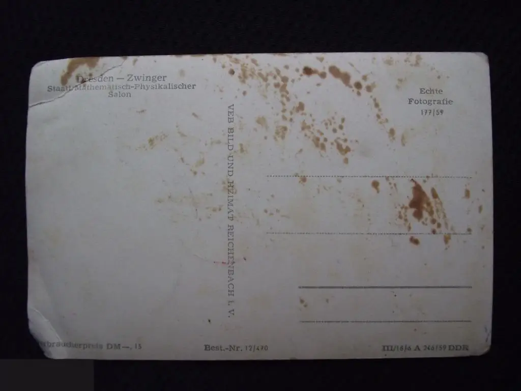 М ОТКРЫТКА ФОТО ГДР ГЕРМАНИЯ ДРЕЗДЕН DDR 1959 ГОД ЧИСТАЯ 1