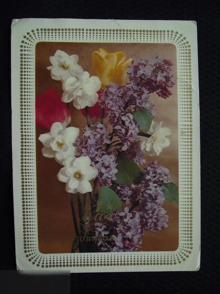 М ОТКРЫТКА СССР С ПРАЗДНИКОМ ! 1 МАЯ ХУДОЖНИК КОСТЕНКО 1976 г. ЧИСТАЯ