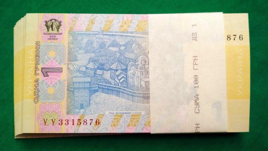 Банкнота Украина 1 гривна 2014 г. P-116Ac пресс UNC 1