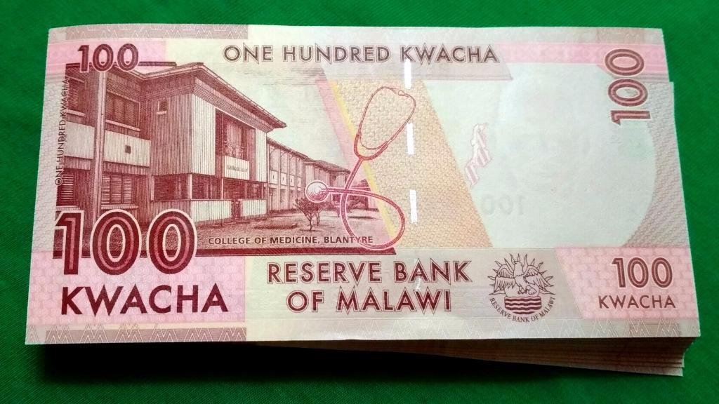 Малави 100 квача 2017 г. p-65c пресс. Рыба , медицина