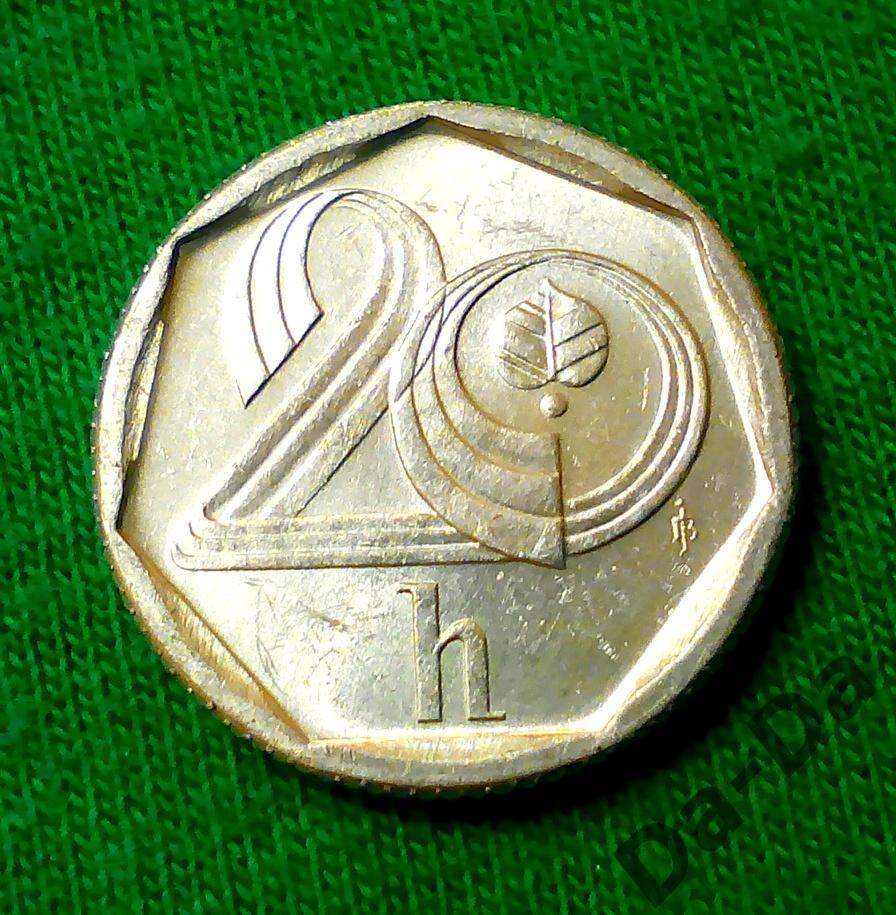 Чехия 20 геллеров 1995 г. UNC (м112)