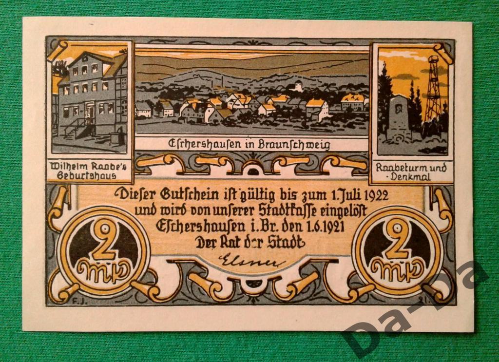 Нотгельд 2 марки 1922 г.Германия 1