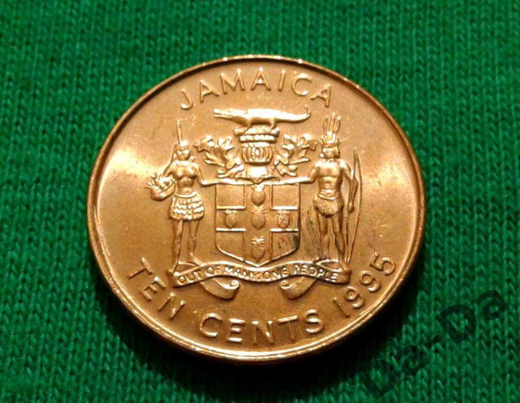 Ямайка 10 центов 1995 г. UNC. Национальный герой (301) 1