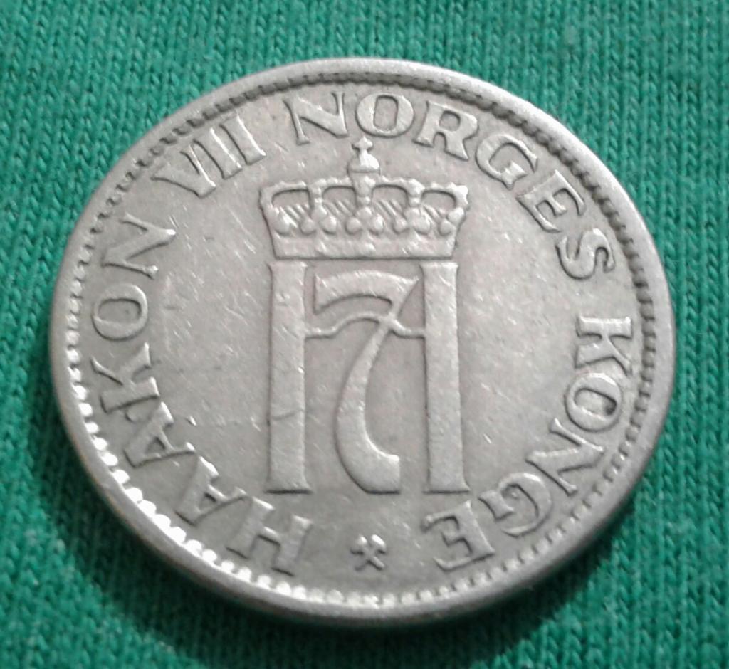 Норвегия 50 эре 1955 г. (1244) 1