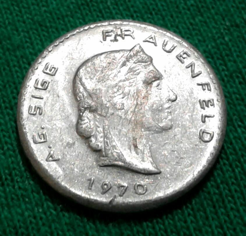 Швейцария 10 раппен 1970 г. (1165) 1