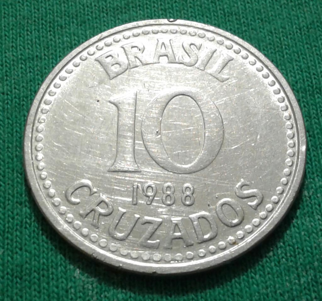 Бразилия 10 крузадо 1988 г. (1223) 1